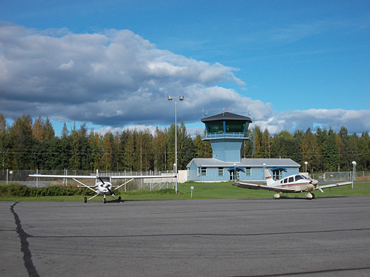The secondary tower of Mikkeli Airport